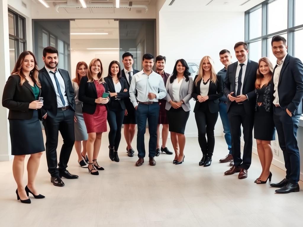 Diverse workplace team in Albury office setting