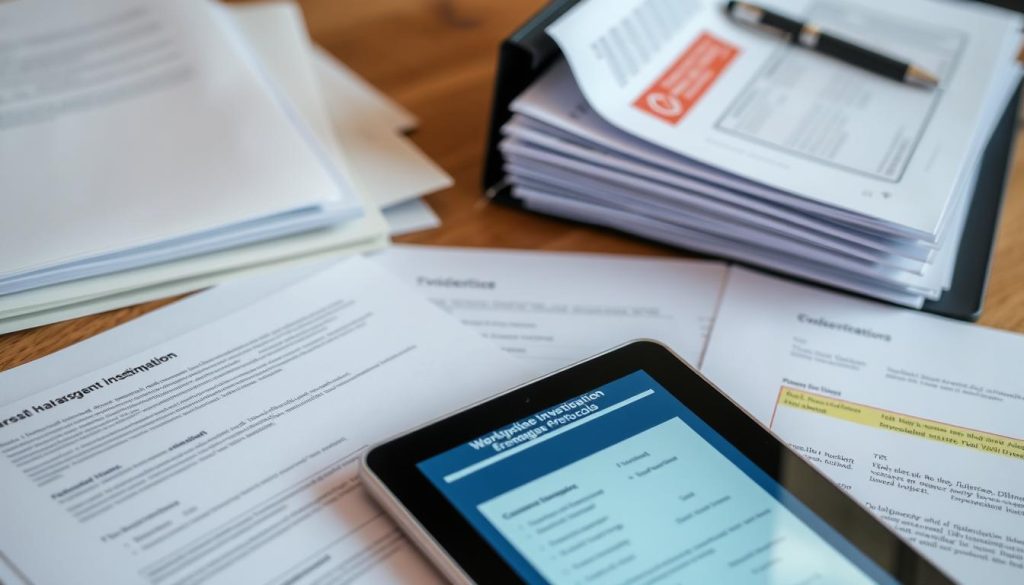 Documentation and evidence collection during a Wodonga sexual harassment investigation process