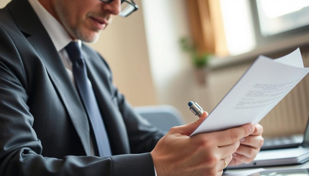 Investigator reviewing documents for a Melbourne harassment investigation case