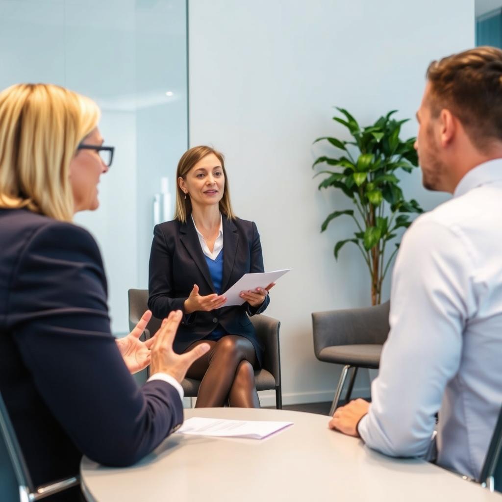 Conflict mediation session between workplace parties Conflict mediation session between workplace parties