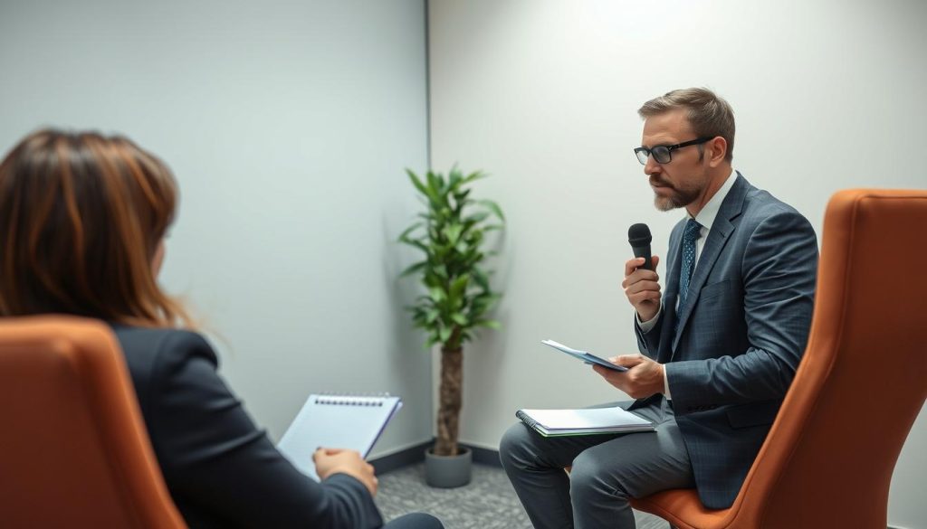 Professional Ballarat workplace bullying investigation interview in progress Professional Ballarat workplace bullying investigation interview in progress