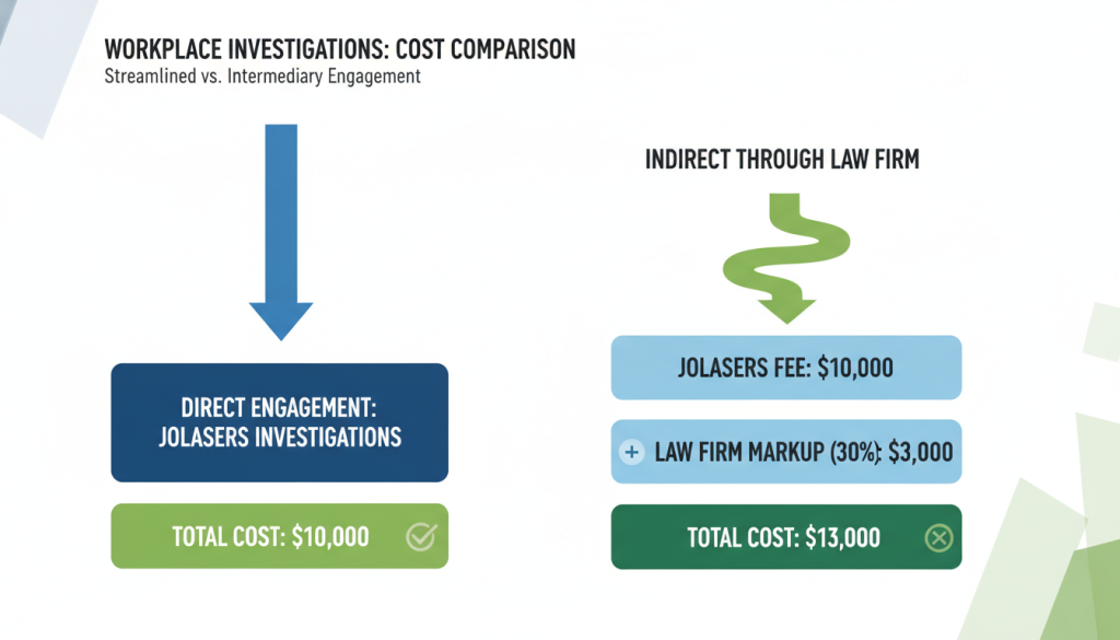 Cost comparison chart for Mildura HR workplace investigation services