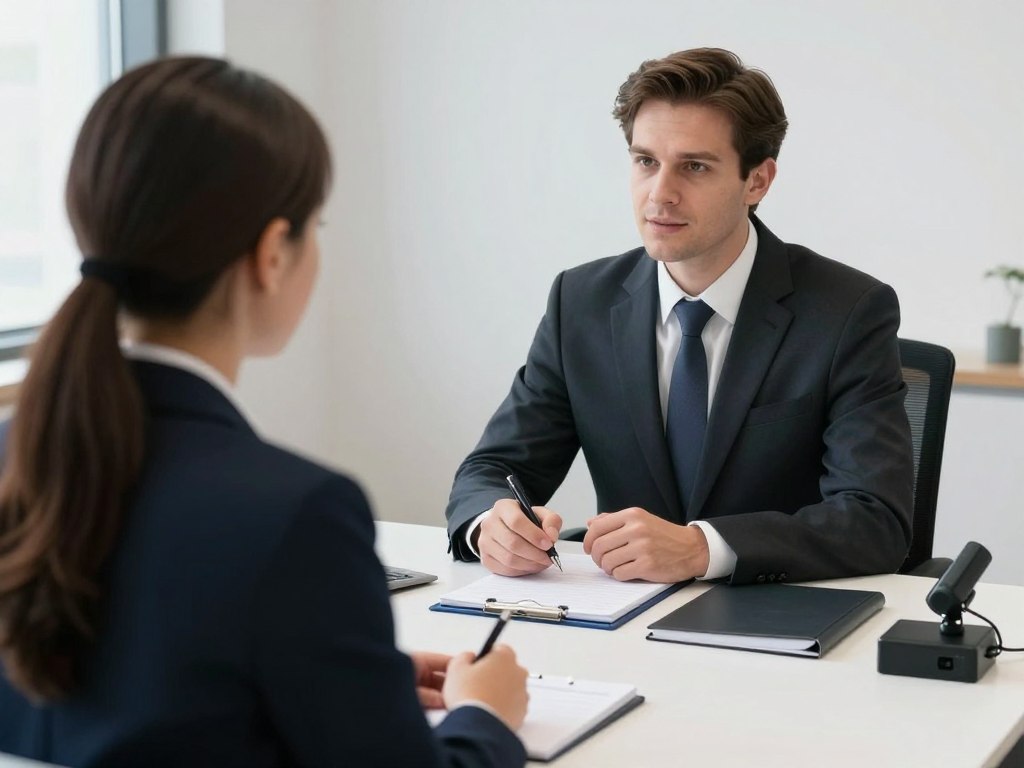 Professional workplace investigator conducting an interview