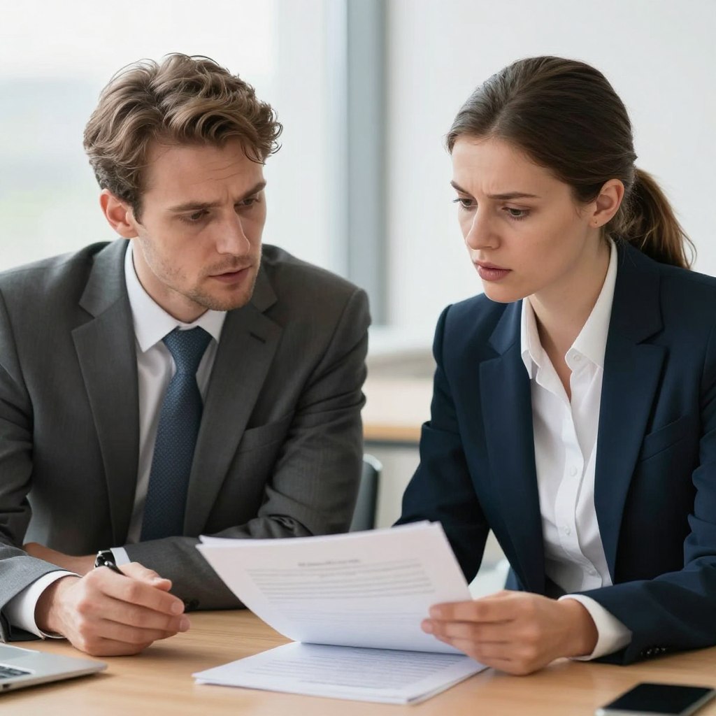 Two Shepparton business professionals in discussion