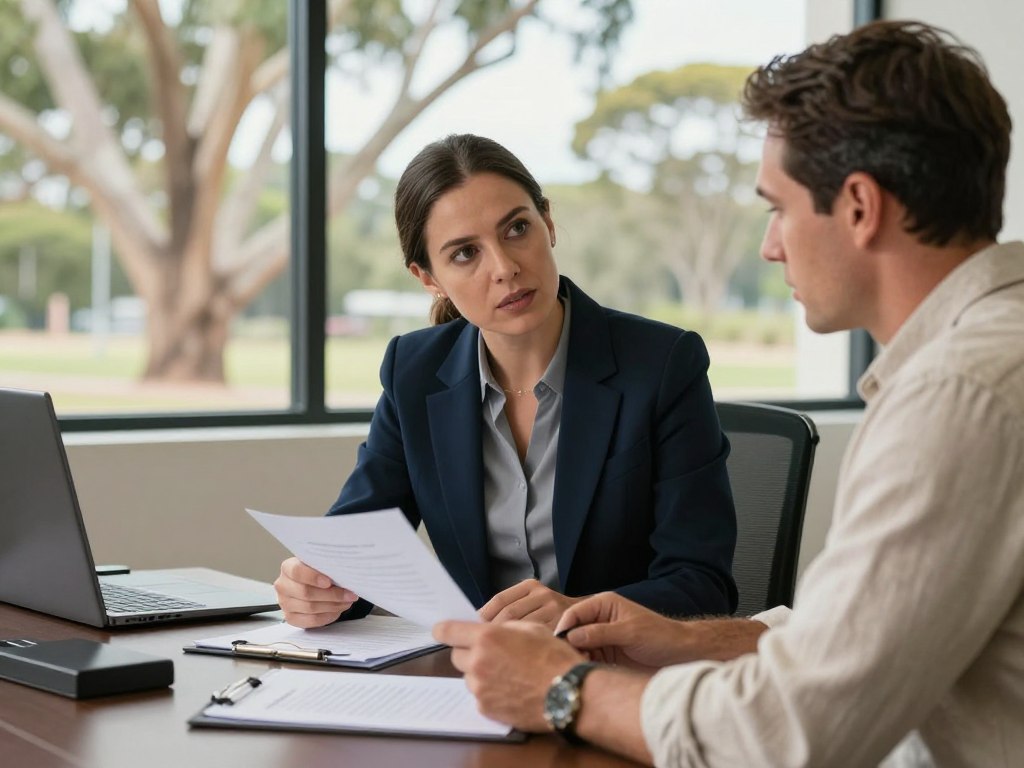 Discussing workplace harassment in Maryborough